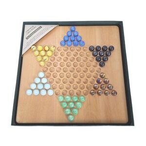 Cardinal The Premier Collection Chinese Checkers Wooden Board Glass Marbles 2000